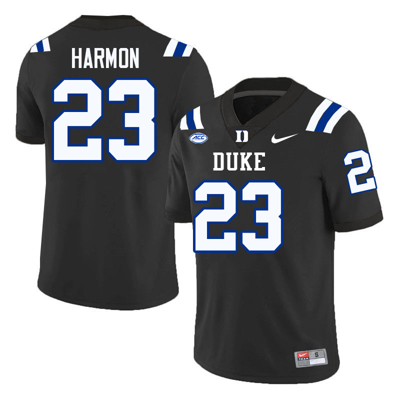 Duke Blue Devils #23 Kolbe Harmon College Football Jersey Stitched-Black